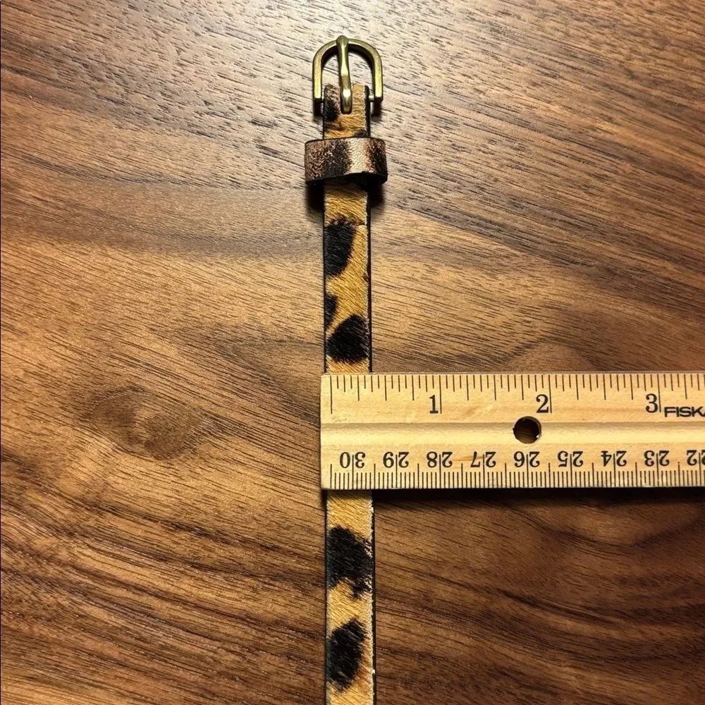 J. Crew Calf Hair Animal Print Leather Belt - XS/S - Picture 5 of 8